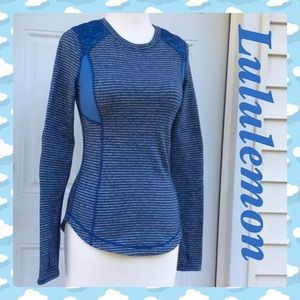 Lululemon long sleeve striped fitted top